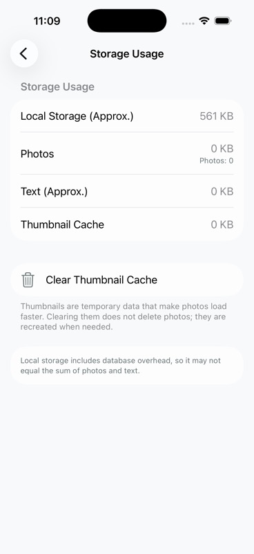 Storage usage and saved data
