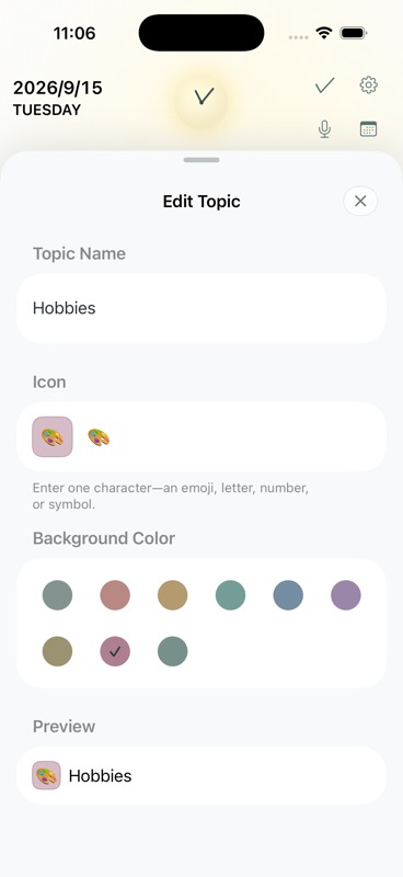 Topic editor